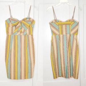 Anthropologie Moulinette Soeurs Straightaway Jacquard Bow Mini Dress